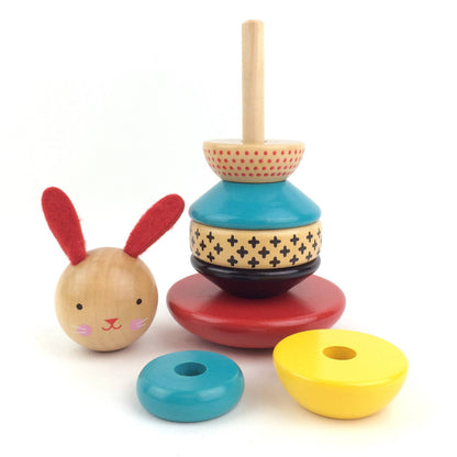 Wooden Rabbit Stacker Toy