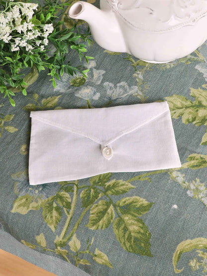 Mother Embroidered Envelope Hankie: Blue