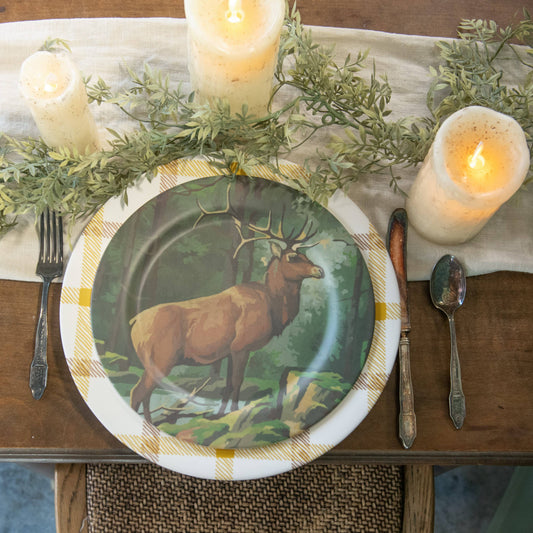 BUCK IN THE WOODS PAINT BY NUMBER PLATE
