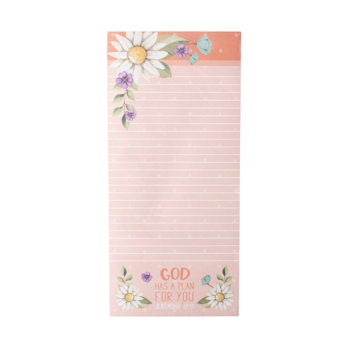 Divinity Boutique - Listpad w/Pen: Pink Floral (Jeremiah 29:11)