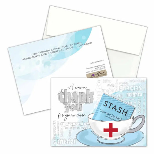 TEA GREETING CARD COLLECTION with REAL TEA BAGS- YOUR CARE