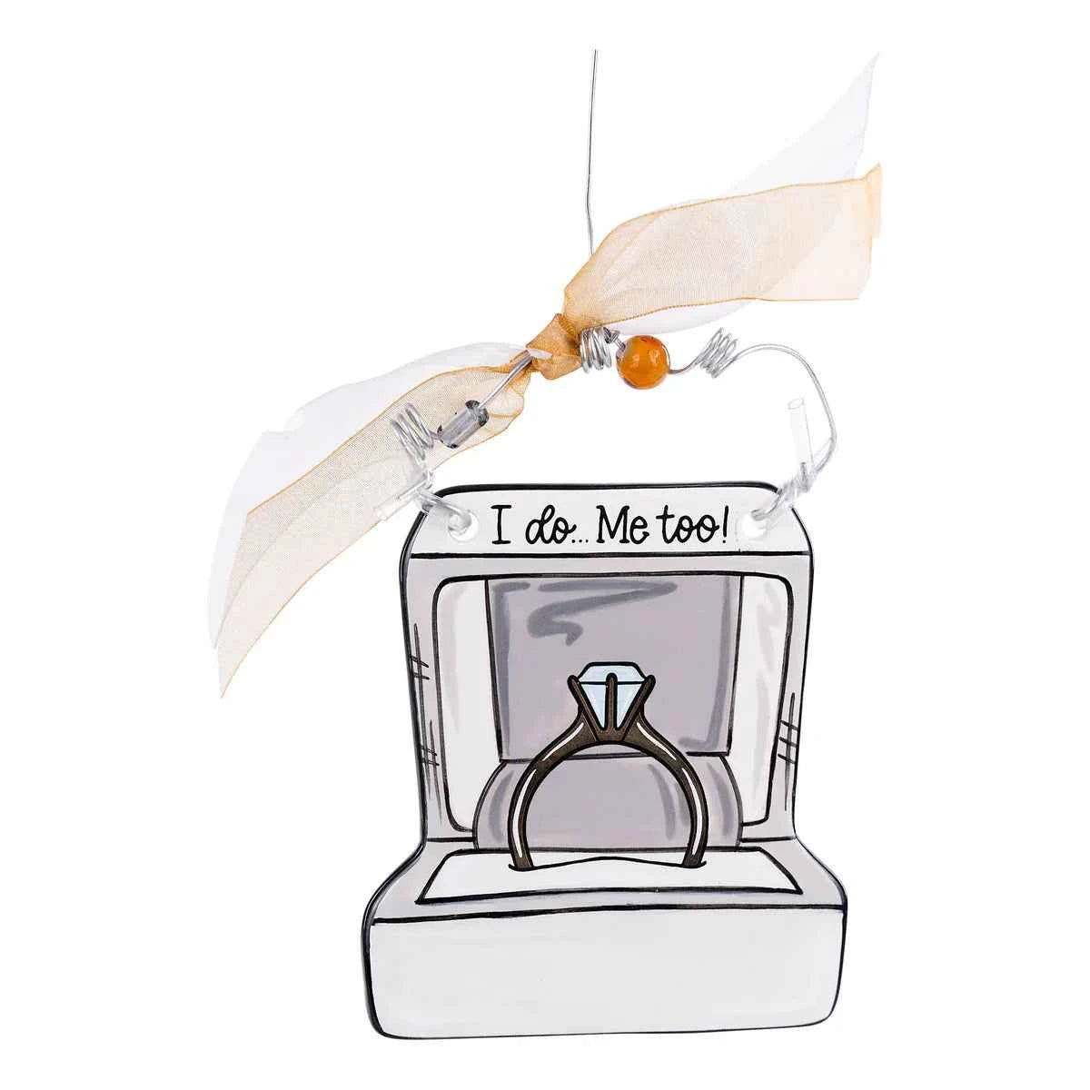 I Do Ring Box Flat Holiday Ornament