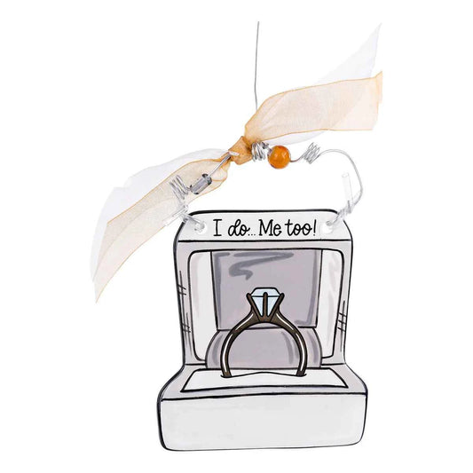 I Do Ring Box Flat Holiday Ornament