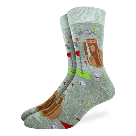 Men's Golf Green Socks: Men's Size 7-12