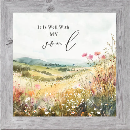 It is Well With My Soul Floral Flower Inspirational Art
