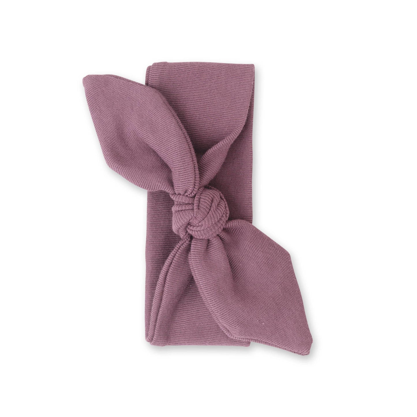 Baby Girl's Plum Cotton Headband: Plum / One Size