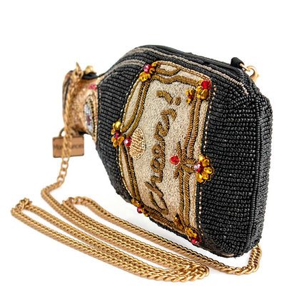 Mary Frances Accessories - Vintage Wine Beaded Champagne Bottle Crossbody Handbag