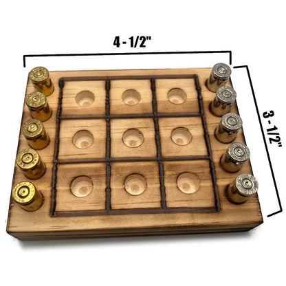 Tic Tac Toe Game with Bullet Casings, Man Cave