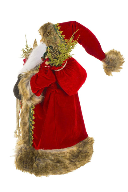 NEW-Red Furry Santa