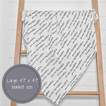 LollyBanks - You Are My Sunshine Baby Muslin Swaddle Blanket