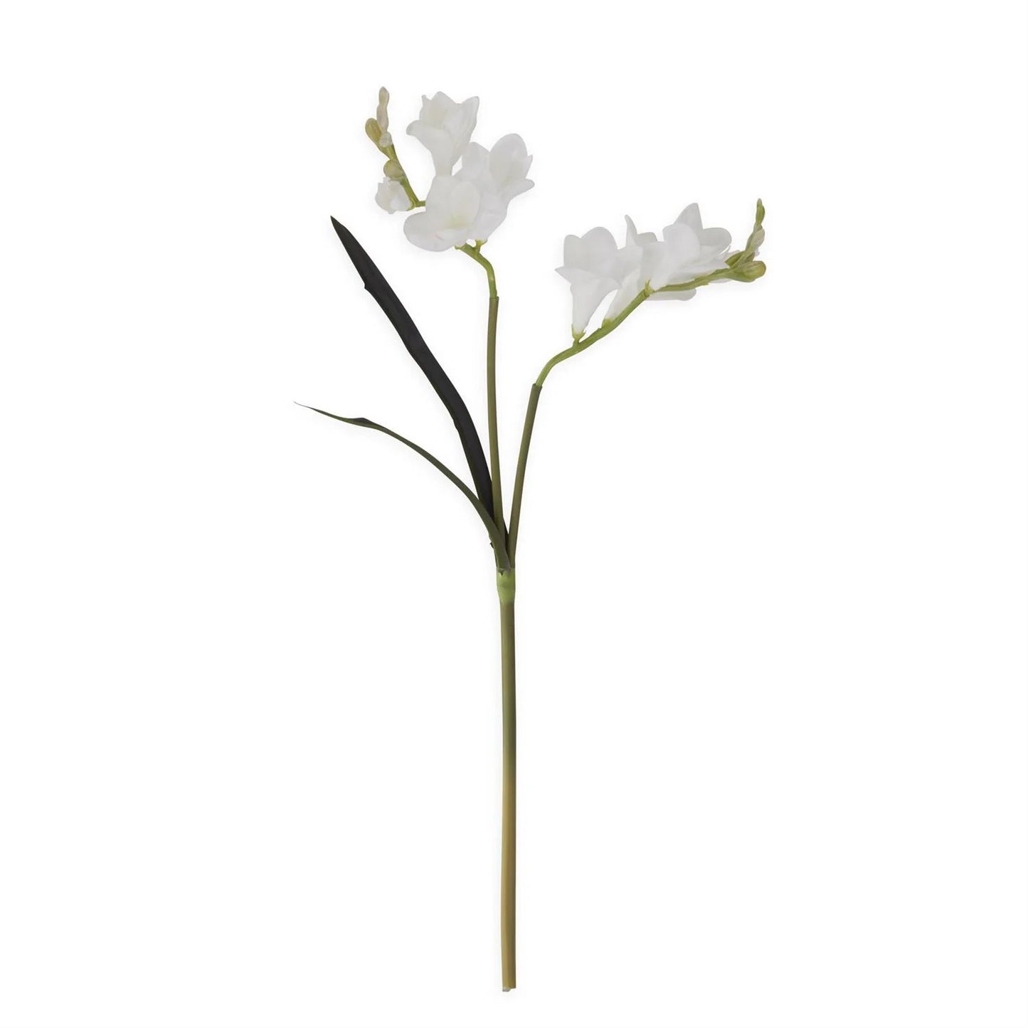 21 inch White Real Touch Freesia Stem