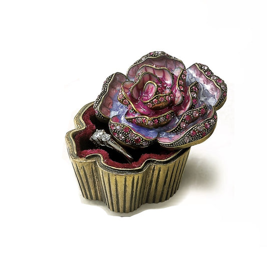Jeweled Rose Trinket BOX