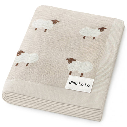 Receiving Swaddle Baby Blanket - Sheep: Taupe