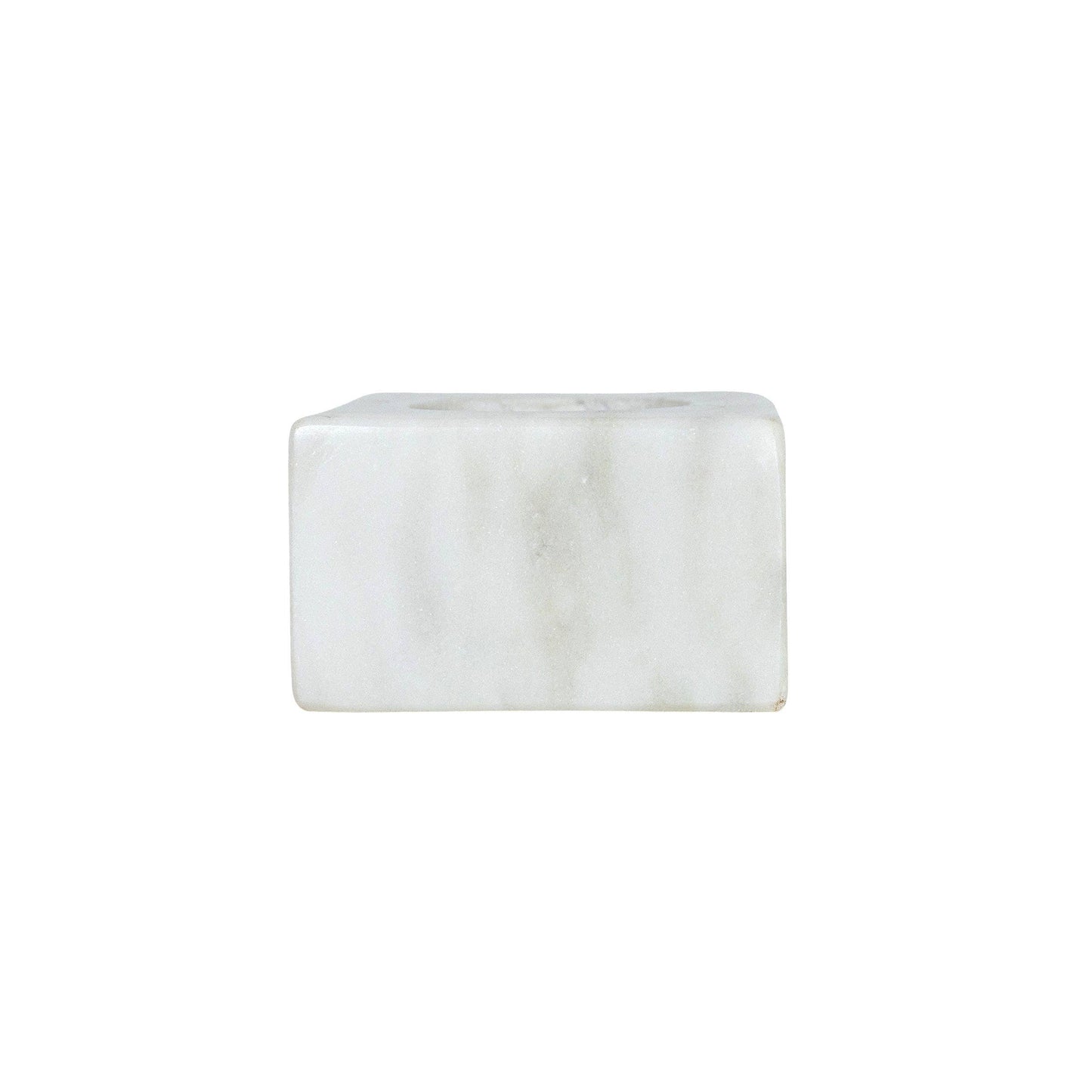 Fleur White Marble Tealight Candle Holder