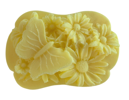 3D Butterfly and Flowers Bar of Soap