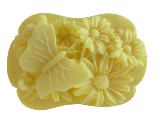3D Butterfly and Flowers Bar of Soap