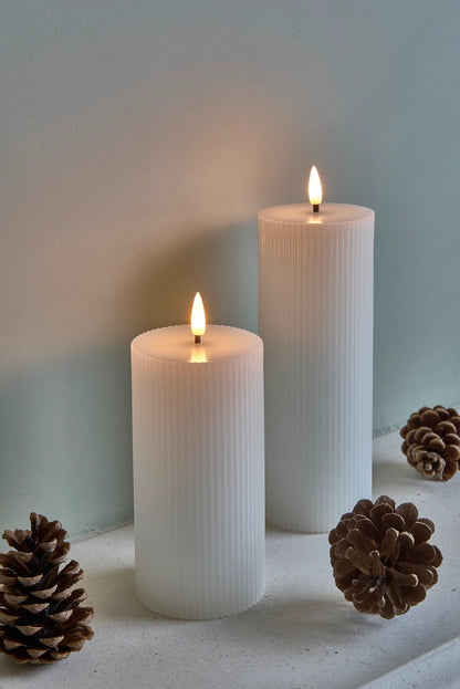 Ribbed Pillar Candles