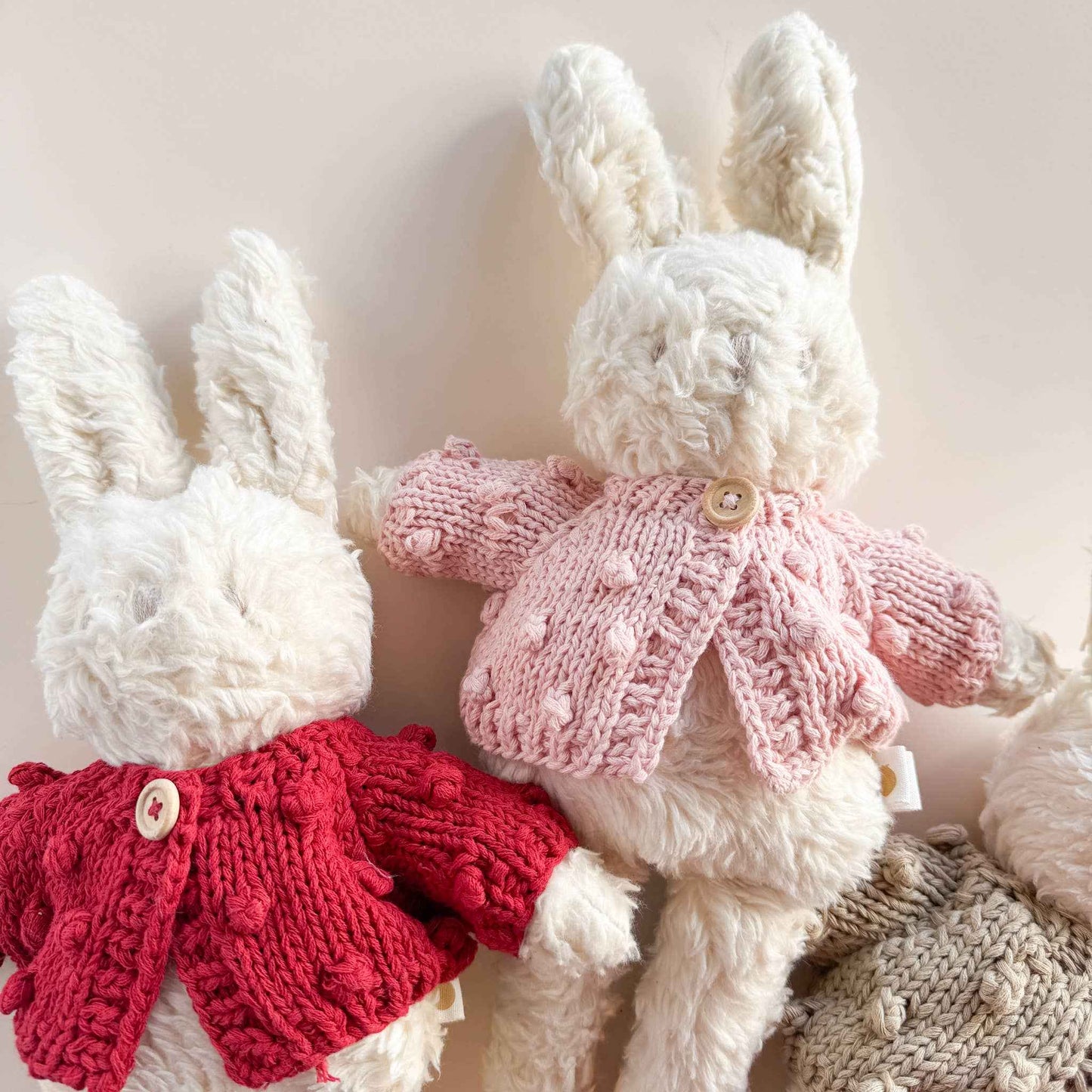 Plush Toy Popcorn Cotton Cardigan Stuffed Animal Dress Up: Red