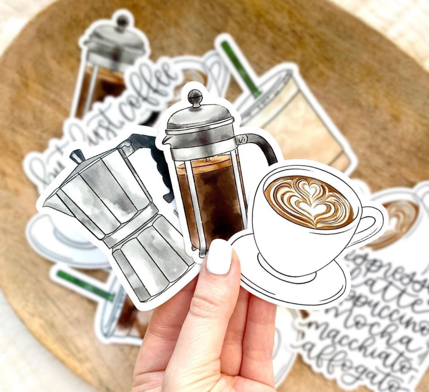 Latte Art Coffee Mug Sticker