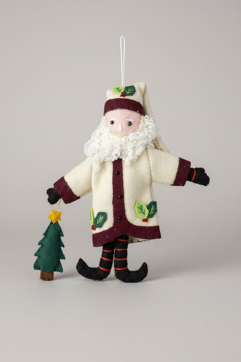 6" Santa White Coat / Tree