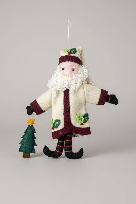 6" Santa White Coat / Tree