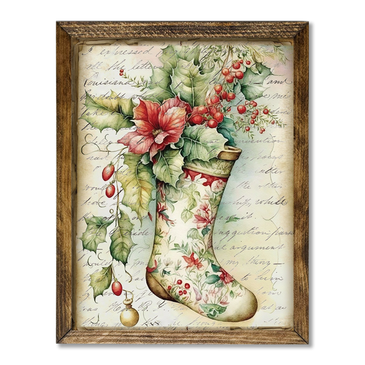 TIMBERLAND FRAME VINTAGE CHRISTMAS STOCKING