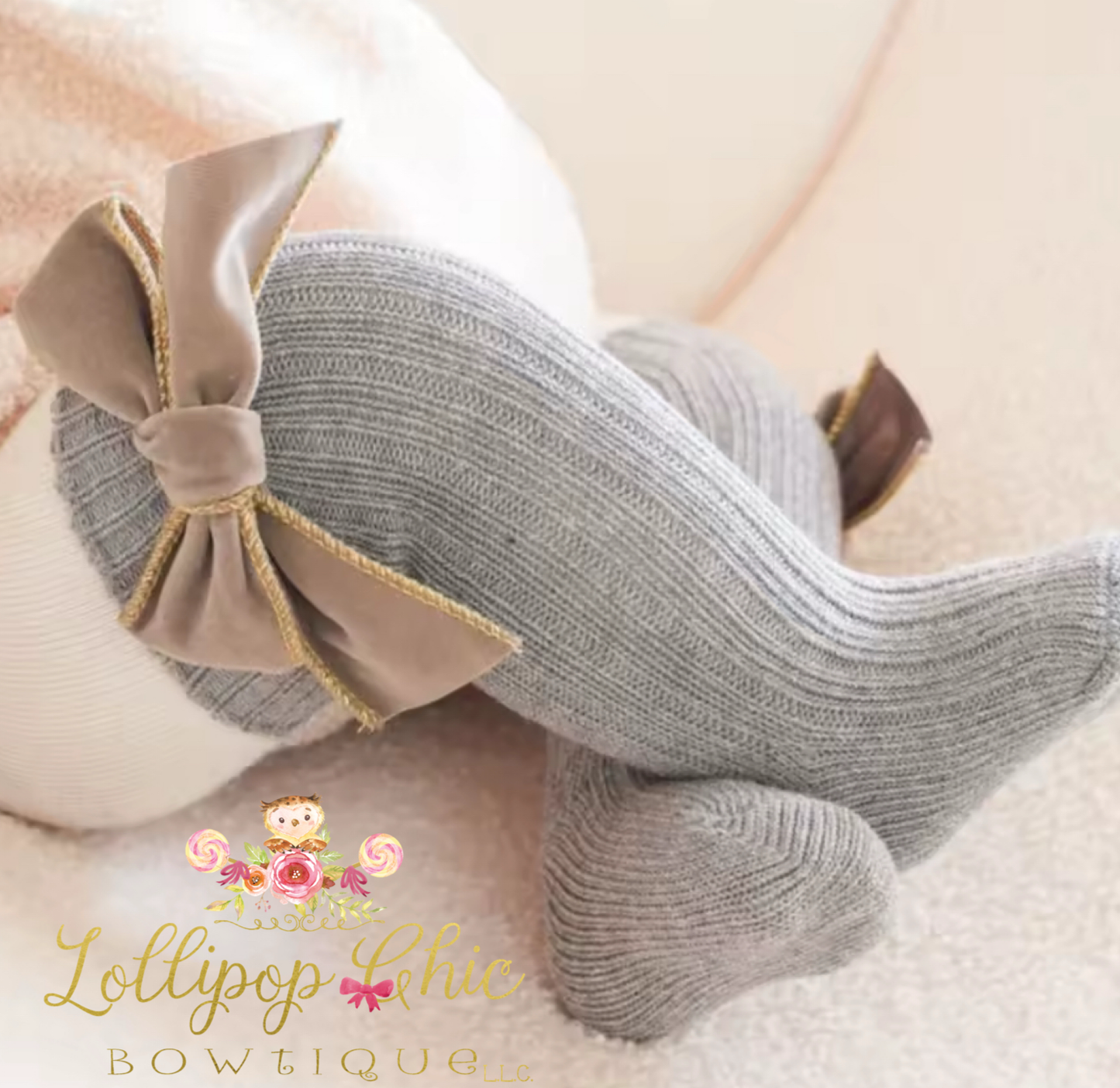 Baby Girls Winter Bow High Knee Socks