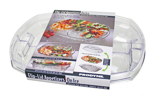 Funda de venta al por menor para aperitivos helados con tapa abatible Flip-Lid Appetizers On Ice™