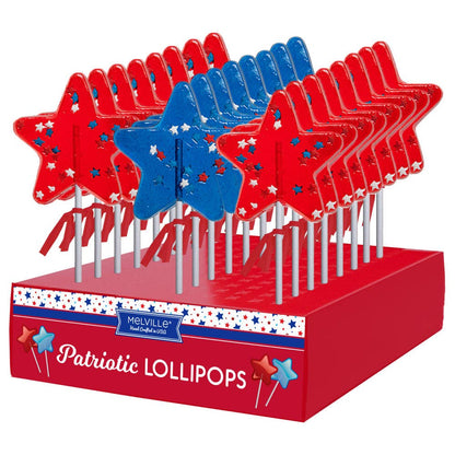 Patriotic Star Confetti Lollipops