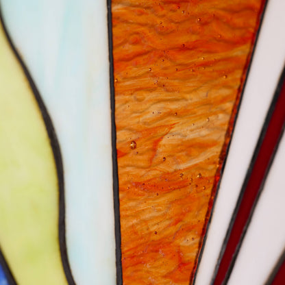 12.75" Isaiah Earth Wind Fire Stained Glass Panel
