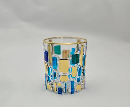 Etna Aqua Gold Rocks Cocktail Glass
