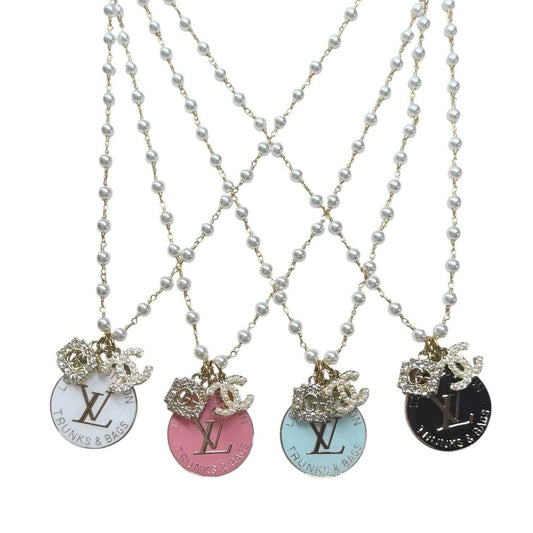 Repurposed Vintage Pearl Rhinestone Necklace