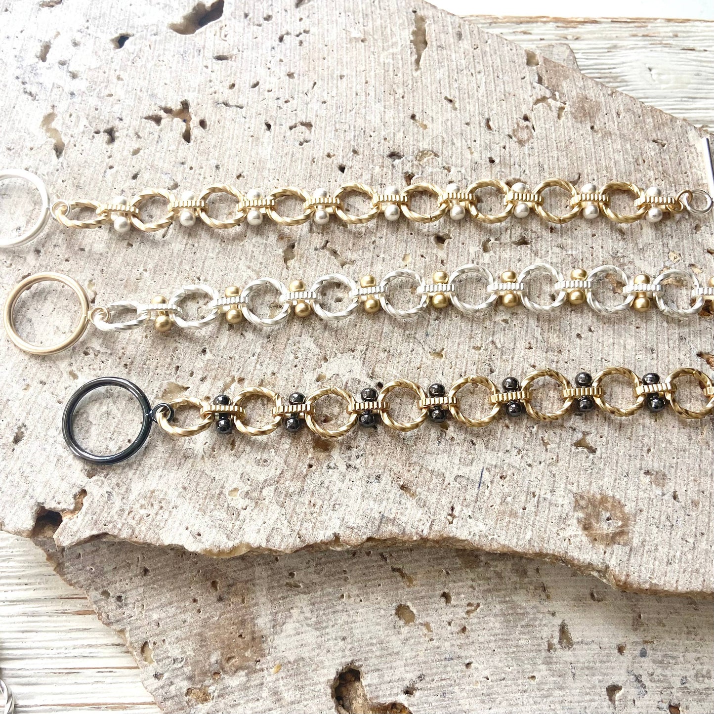 Matte gold Matte silver bracelets