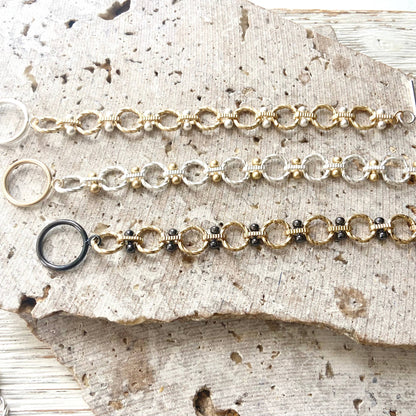 Matte gold Matte silver bracelets