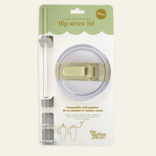40oz Lifestyle Flip Straw Lid-Green