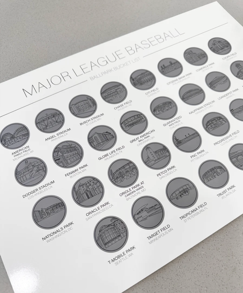 MLB Baseball Ballpark Scratch Off