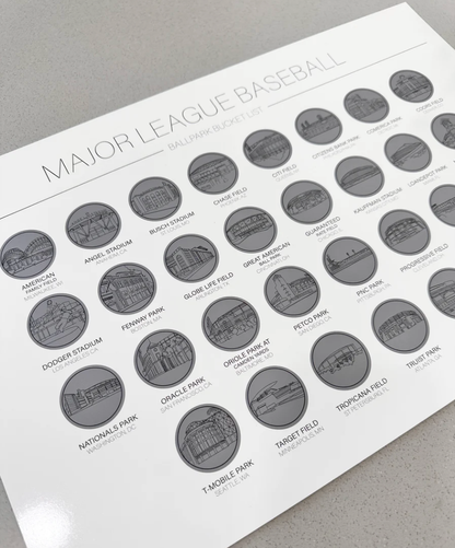 MLB Baseball Ballpark Scratch Off