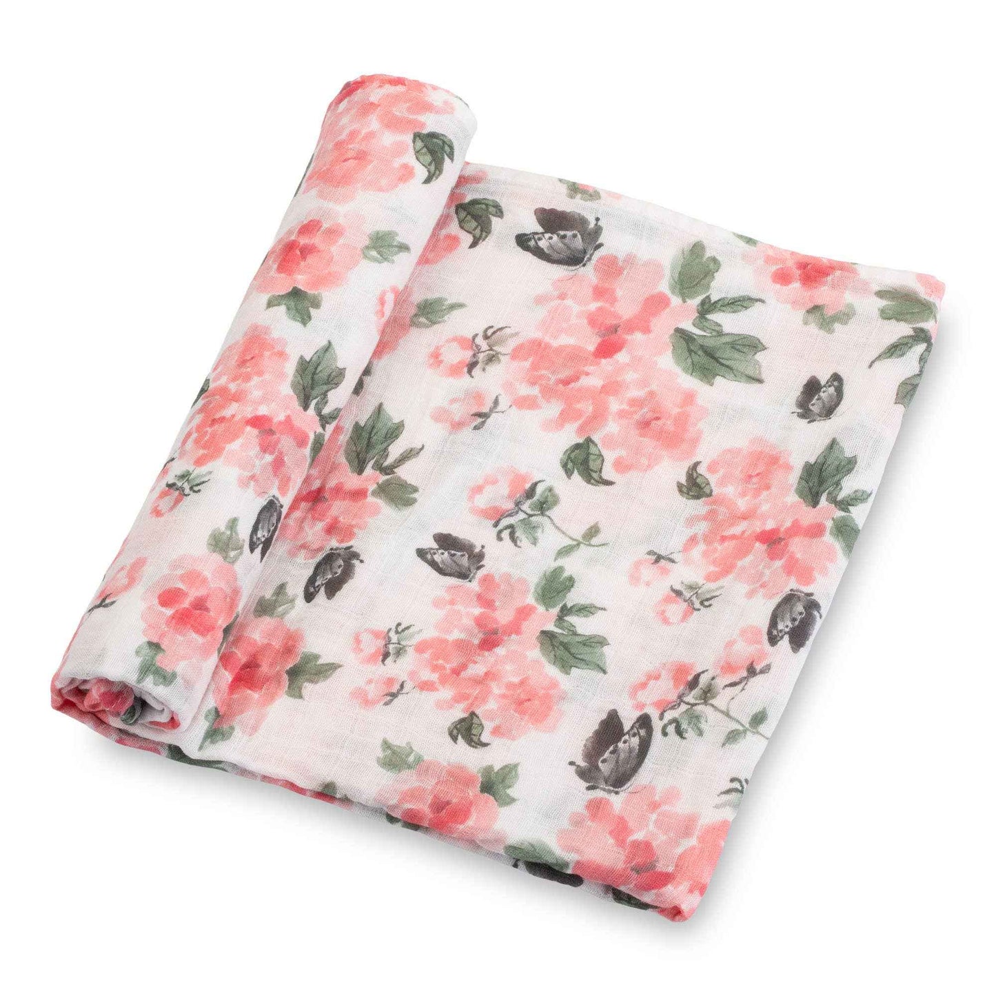 LollyBanks - Pretty in Peony Baby Muslin Swaddle Blanket