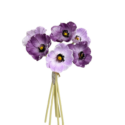11" Real Touch Poppy-6 stems per bundle