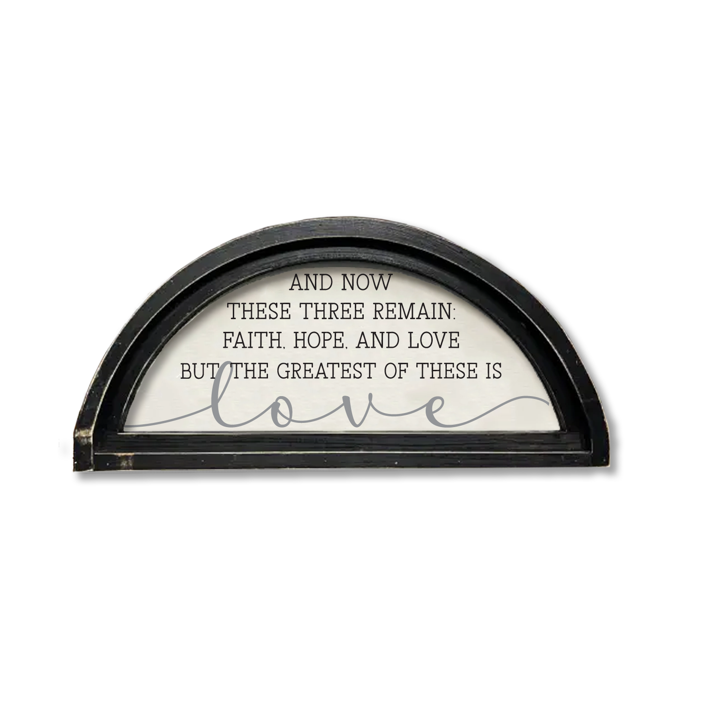 FRAMED CANVAS FAITH HOPE LOVE..GREATEST OF ALL IS LOVE
