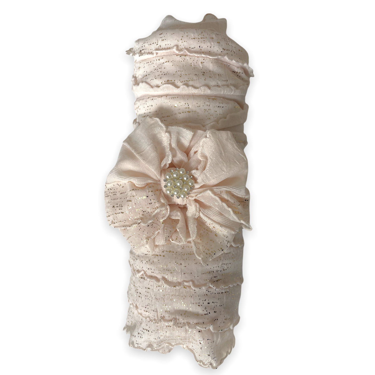 Ruffled Swaddle and Pearl Mini Headband Set-Assorted-sold separately