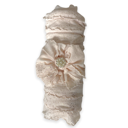 Ruffled Swaddle and Pearl Mini Headband Set-Assorted-sold separately
