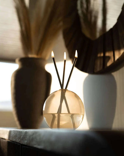 Neva Pampas Glass Vase for Everlasting Candles