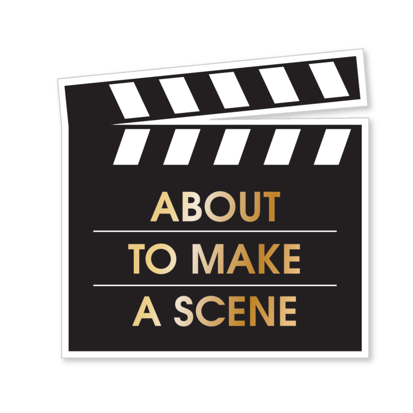 Chez Gagné - About To Make A Scene - Director's Clapboard - Funny Vinyl Sticker