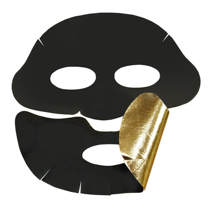 MASCARILLA FACIAL DE LÁMINA METÁLICA DE ORO DE 24 K DE LUJO