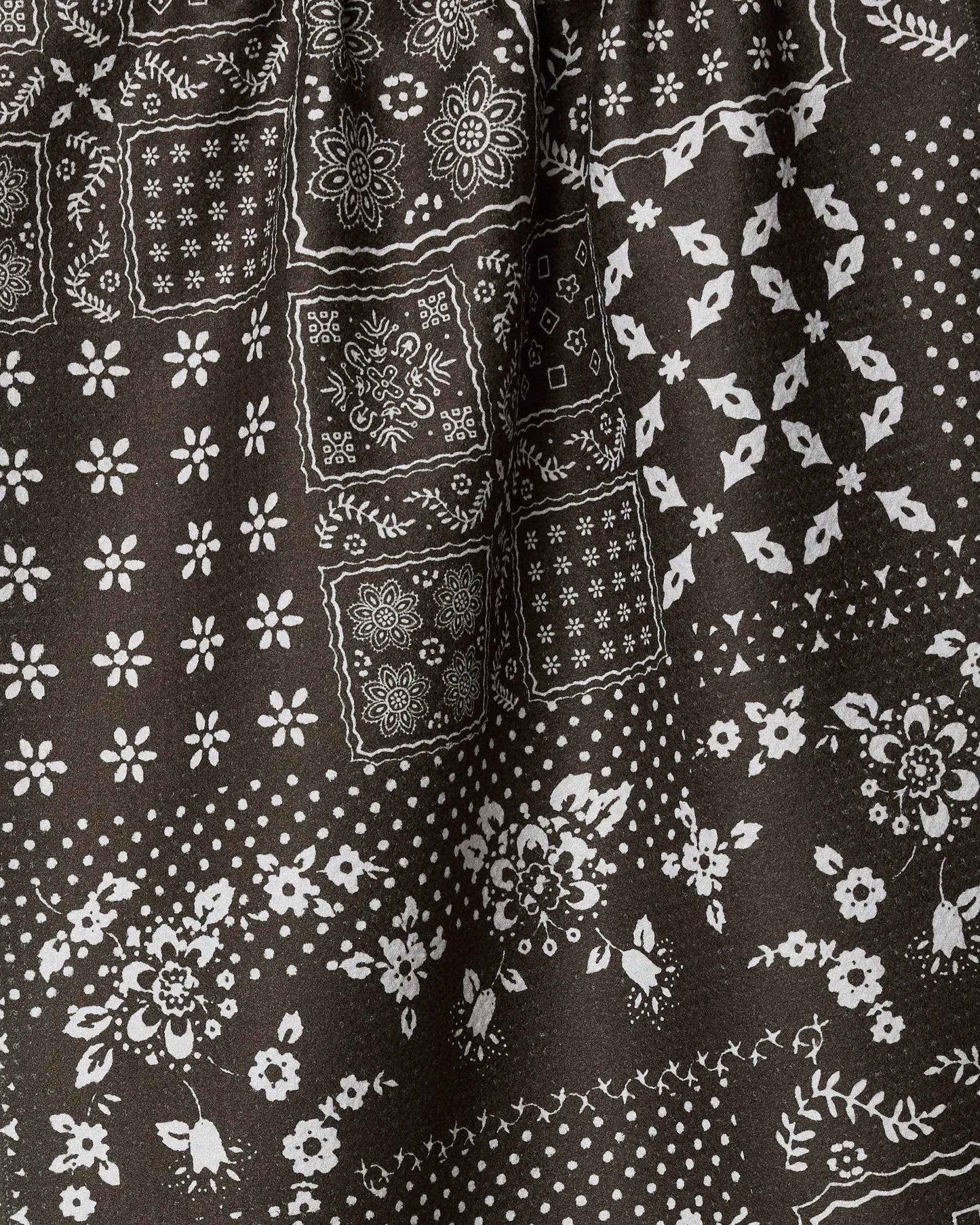 Blossoming Bandanna Brown Tea Towel