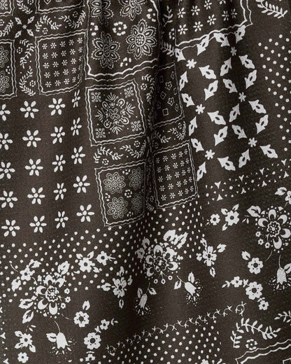Blossoming Bandanna Brown Tea Towel
