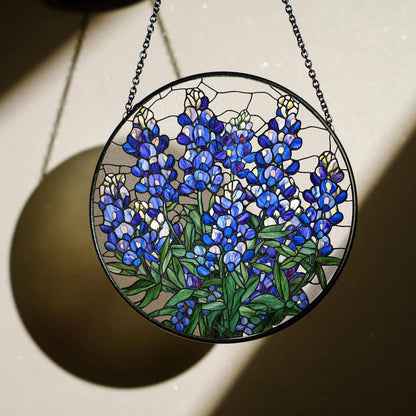 Bluebonnet Flower Suncatcher, Wildflowers Window Hanging