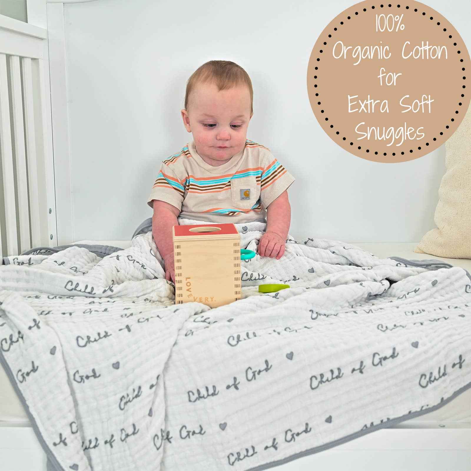 LollyBanks - Child Of God Baby Toddler Muslin Blanket