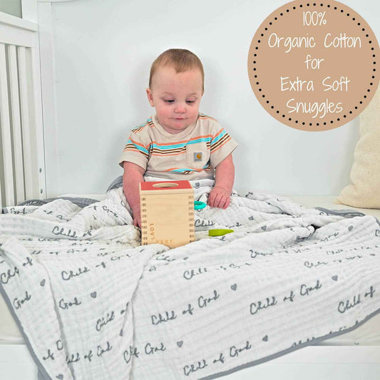 LollyBanks - Child Of God Baby Toddler Muslin Blanket